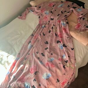 SHEIN Pink Floral Kids Dress